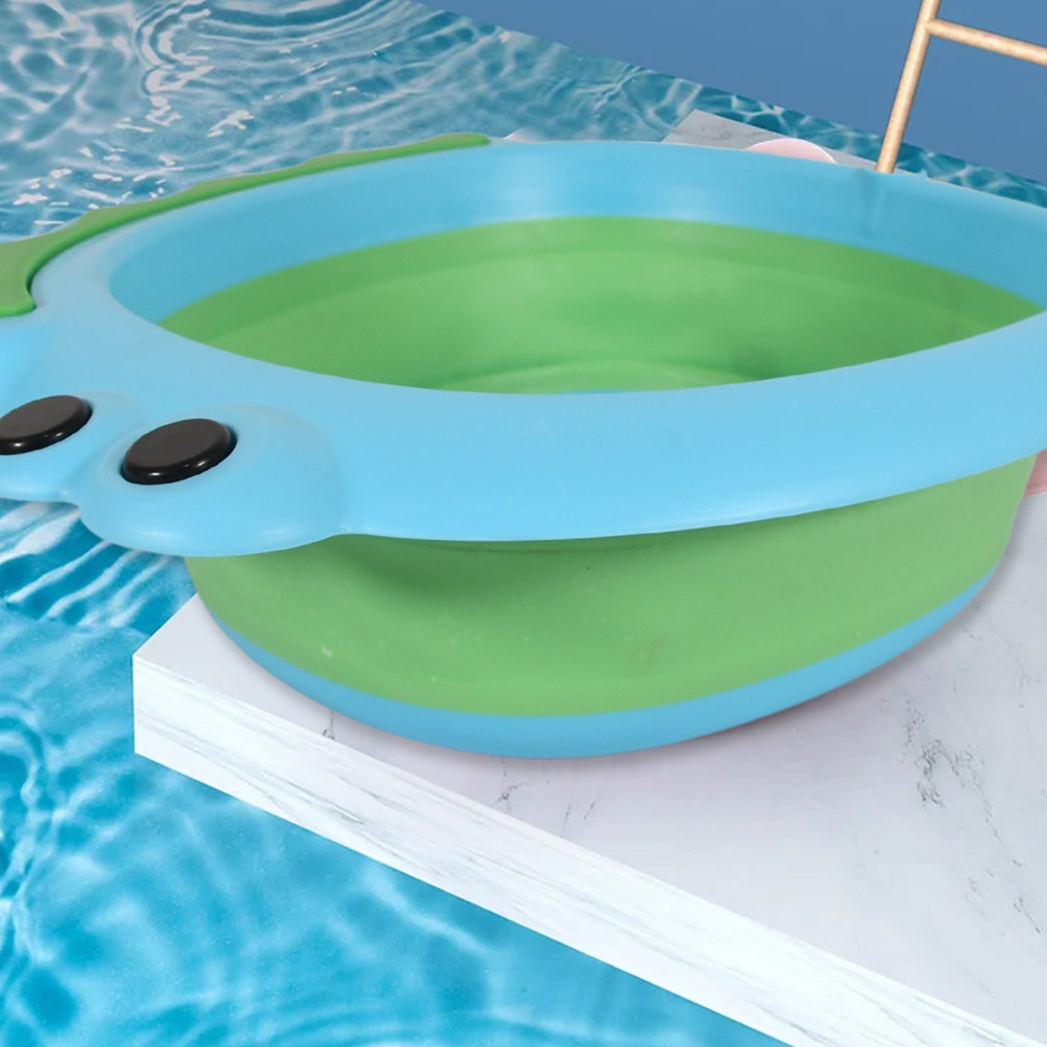 17513 Frog Shape Wash Basin, Space Saving Multi Function Foldable Baby Wash basin Easy Clean Lightweight Thicken for Washing Face for Home (33×31Cm / 1 pc) 17513 Frog Shape Wash Basin, Space Saving Multi Function Foldable Baby Wash basin Easy Clean Lightweight Thicken for Washing Face for Home (33×31Cm / 1 pc)
